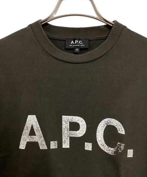 A.P.C.（アーペーセー）A.P.C. (アーペーセー) IENA (イエナ) 別注ロゴプリント 裏毛ロングスリーブシャツ グレー サイズ:XSの古着・服飾アイテム