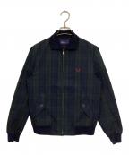 FRED PERRYフレッドペリー）の古着「チェック柄ブルゾン」｜ネイビー×グリーン