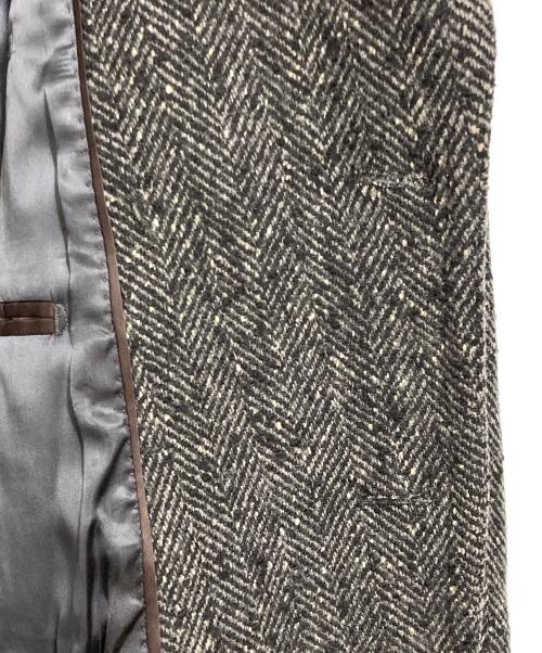 LARDINI（ラルディーニ）LARDINI (ラルディーニ) ヘリンボーンダブルコート グレー サイズ:44の古着・服飾アイテム
