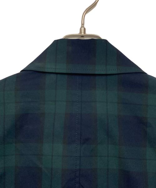MACKINTOSH PHILOSOPHY（マッキントッシュ フィロソフィー）MACKINTOSH PHILOSOPHY (マッキントッシュ フィロソフィー) チェック柄ショートトレンチコート ネイビー×グリーン サイズ:36の古着・服飾アイテム