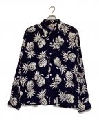 Duke Kahanamokuデュークカハナモク）の古着「“DUKE'S PINEAPPLE” (LONG SLEEVE)」｜ネイビー