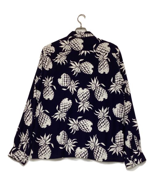 Duke Kahanamoku（デュークカハナモク）DUKE KAHANAMOKU (デュークカハナモク) “DUKE'S PINEAPPLE” (LONG SLEEVE) ネイビー サイズ:XLの古着・服飾アイテム