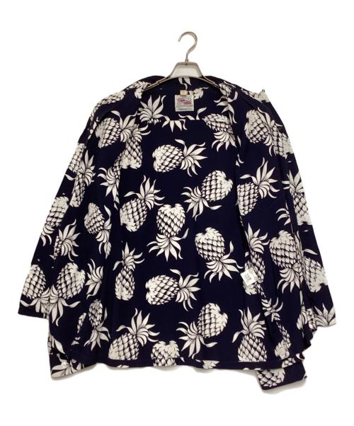 Duke Kahanamoku（デュークカハナモク）DUKE KAHANAMOKU (デュークカハナモク) “DUKE'S PINEAPPLE” (LONG SLEEVE) ネイビー サイズ:XLの古着・服飾アイテム