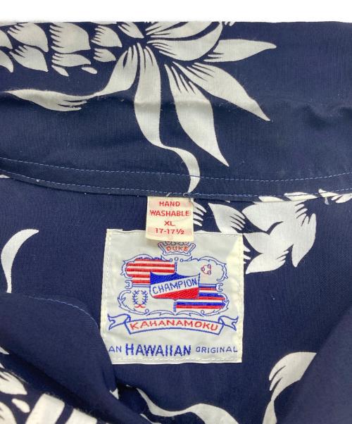Duke Kahanamoku（デュークカハナモク）DUKE KAHANAMOKU (デュークカハナモク) “DUKE'S PINEAPPLE” (LONG SLEEVE) ネイビー サイズ:XLの古着・服飾アイテム