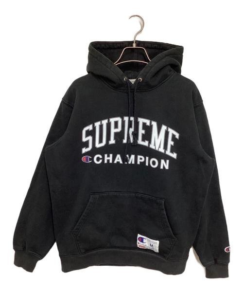 Champion（チャンピオン）Champion (チャンピオン) Supreme (シュプリーム) Hooded Sweatshirt ブラック サイズ:Mの古着・服飾アイテム