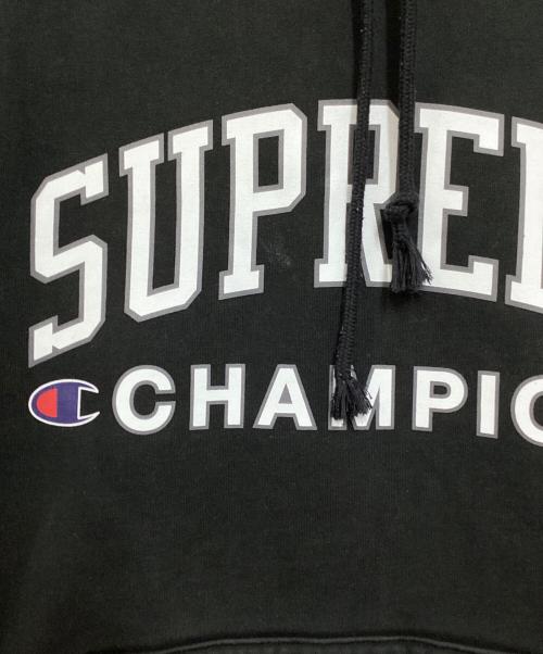 Champion（チャンピオン）Champion (チャンピオン) Supreme (シュプリーム) Hooded Sweatshirt ブラック サイズ:Mの古着・服飾アイテム