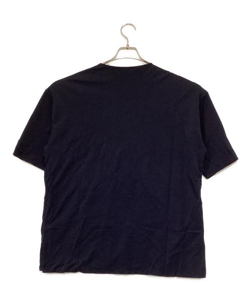 AURALEE（オーラリー）AURALEE (オーラリー) HIGH GAUGE PIQUE DOUBLE CLOTH HENLEY NECK TEE ネイビー サイズ:3の古着・服飾アイテム