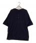 AURALEE（オーラリー）の古着「HIGH GAUGE PIQUE DOUBLE CLOTH HENLEY NECK TEE」｜ネイビー
