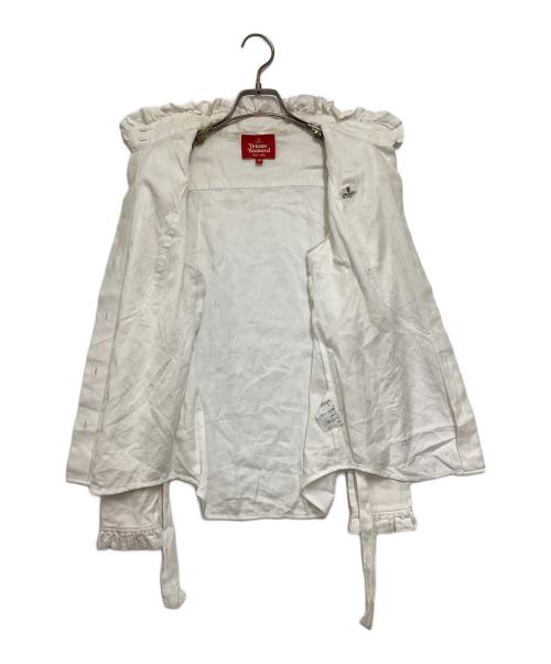 Vivienne Westwood RED LABEL（ヴィヴィアンウエストウッドレッドレーベル）Vivienne Westwood RED LABEL (ヴィヴィアンウエストウッドレッドレーベル) オーブ刺繍ブラウス ホワイト サイズ:02の古着・服飾アイテム