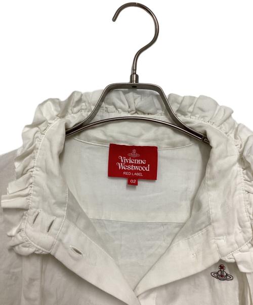 Vivienne Westwood RED LABEL（ヴィヴィアンウエストウッドレッドレーベル）Vivienne Westwood RED LABEL (ヴィヴィアンウエストウッドレッドレーベル) オーブ刺繍ブラウス ホワイト サイズ:02の古着・服飾アイテム