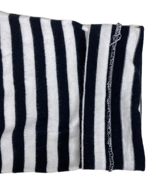 PLAY COMME des GARCONS（プレイコムデギャルソン）PLAY COMME des GARCONS (プレイ コムデギャルソン) ボーダーカットソー ブラック×ホワイト サイズ:Lの古着・服飾アイテム