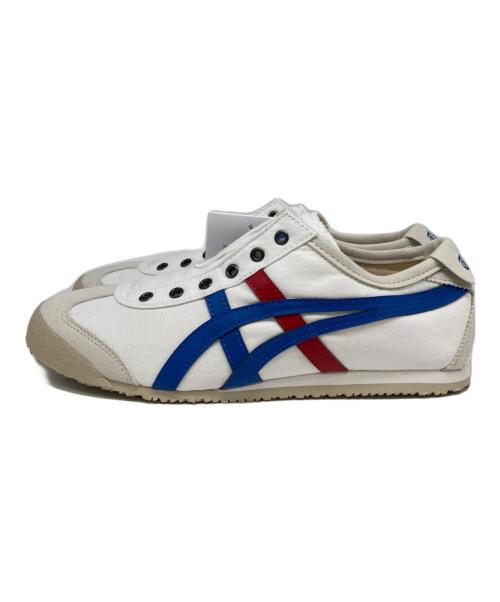 Onitsuka Tiger（オニツカタイガー）Onitsuka Tiger (オニツカタイガー) MEXICO 66 SLIP-ON ホワイト×ブルー サイズ:US 6 未使用品の古着・服飾アイテム