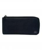 PORTERポーター）の古着「L字ファスナーロングウォレット」｜ブラック