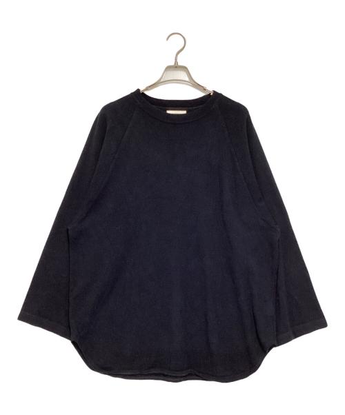 BLURHMS（ブラームス）BLURHMS (ブラームス) Silk Cotton Baseball Raglan Tee ブラック サイズ:4の古着・服飾アイテム