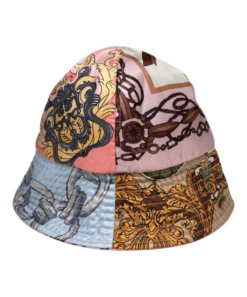 COMME des GARCONS SHIRT（コムデギャルソンシャツ）COMME des GARCONS SHIRT (コムデギャルソンシャツ) scarf hat ピンク×ブルーの古着・服飾アイテム