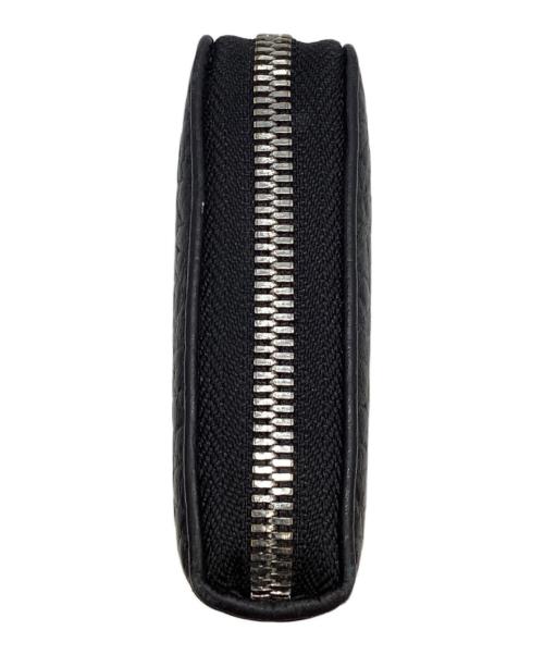 DIESEL（ディーゼル）DIESEL (ディーゼル) garnetラウンドジップウォレット/メタルロゴ長財布 ブラックの古着・服飾アイテム