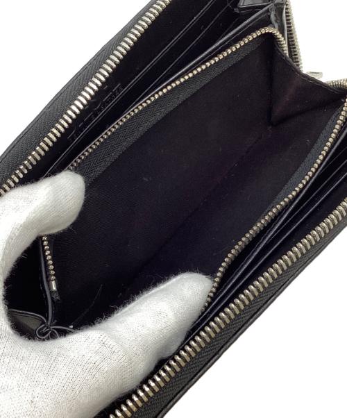 DIESEL（ディーゼル）DIESEL (ディーゼル) garnetラウンドジップウォレット/メタルロゴ長財布 ブラックの古着・服飾アイテム