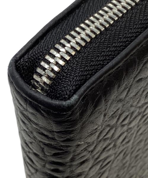 DIESEL（ディーゼル）DIESEL (ディーゼル) garnetラウンドジップウォレット/メタルロゴ長財布 ブラックの古着・服飾アイテム