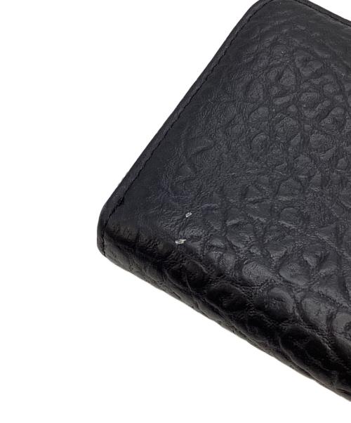 DIESEL（ディーゼル）DIESEL (ディーゼル) garnetラウンドジップウォレット/メタルロゴ長財布 ブラックの古着・服飾アイテム