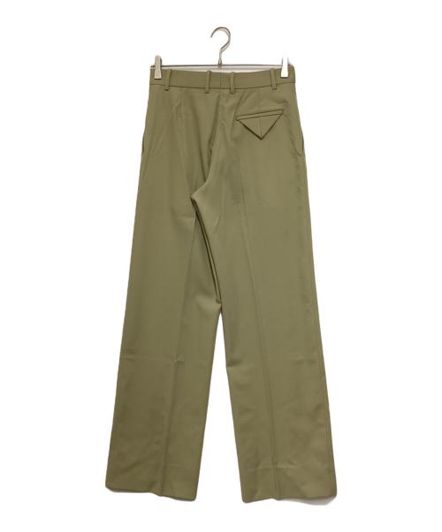 BOTTEGA VENETA（ボッテガベネタ）BOTTEGA VENETA (ボッテガベネタ) ウールワイドストレートスラックス ベージュ サイズ:34の古着・服飾アイテム