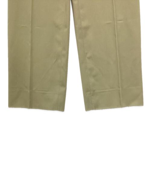 BOTTEGA VENETA（ボッテガベネタ）BOTTEGA VENETA (ボッテガベネタ) ウールワイドストレートスラックス ベージュ サイズ:34の古着・服飾アイテム