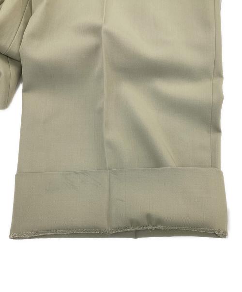 BOTTEGA VENETA（ボッテガベネタ）BOTTEGA VENETA (ボッテガベネタ) ウールワイドストレートスラックス ベージュ サイズ:34の古着・服飾アイテム
