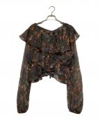 Nobleノーブル）の古着「ワイルドフラワーフリルブラウス」｜パープル