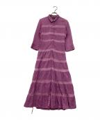 Velnicaヴェルニカ）の古着「コットン刺繍シャツワンピース」｜パープル