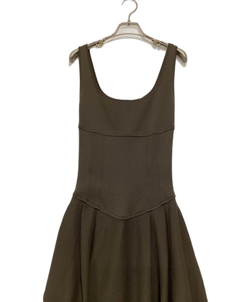 FOXEY BOUTIQUE（フォクシー ブティック）FOXEY BOUTIQUE (フォクシー ブティック) ノースリーブワンピース ブラウン サイズ:38の古着・服飾アイテム