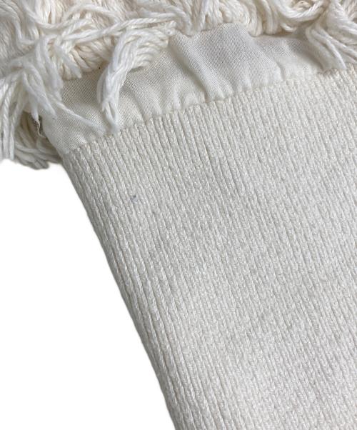 08sircus（ゼロエイトサーカス）08sircus (ゼロエイトサーカス) カットジャガードフリンジニットトップ アイボリー サイズ:1の古着・服飾アイテム