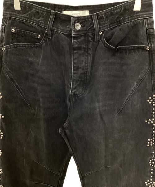 adidem as asterisks（アディデム アスタリスク）adidem as asterisks (アディデム アスタリスク) リベットチェーンステッチセルビッジデニムジーンズ ブラック サイズ:Sの古着・服飾アイテム