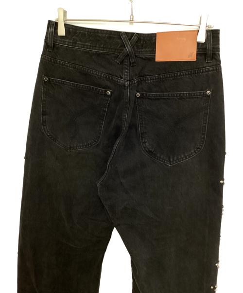 adidem as asterisks（アディデム アスタリスク）adidem as asterisks (アディデム アスタリスク) リベットチェーンステッチセルビッジデニムジーンズ ブラック サイズ:Sの古着・服飾アイテム