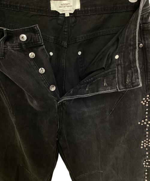 adidem as asterisks（アディデム アスタリスク）adidem as asterisks (アディデム アスタリスク) リベットチェーンステッチセルビッジデニムジーンズ ブラック サイズ:Sの古着・服飾アイテム