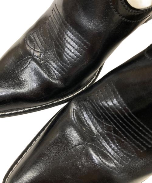 AMBERGLEAM（アンバーグリーム）AMBERGLEAM (アンバーグリーム) ウェスタンショートブーツ ホワイト×ブラック サイズ:26㎝の古着・服飾アイテム