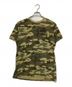 CHROME HEARTSクロムハーツ）の古着「カモフラホースシュープリントTシャツ」｜カーキ