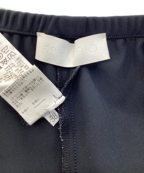 AP STUDIO（エーピーストゥディオ）AP STUDIO (エーピーストゥディオ) エラスティックパンツ ブラック サイズ:38の古着・服飾アイテム