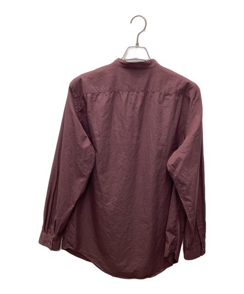 PAUL SMITH（ポールスミス）Paul Smith (ポールスミス) バンドカラーシャツ バーガンディー サイズ:XLの古着・服飾アイテム