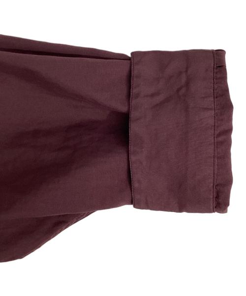 PAUL SMITH（ポールスミス）Paul Smith (ポールスミス) バンドカラーシャツ バーガンディー サイズ:XLの古着・服飾アイテム