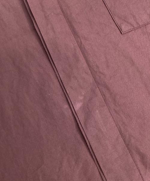 PAUL SMITH（ポールスミス）Paul Smith (ポールスミス) バンドカラーシャツ バーガンディー サイズ:XLの古着・服飾アイテム