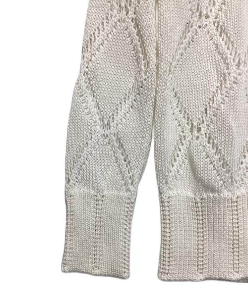 ermanno scervino（エルマノシェルビーノ）ERMANNO SCERVINO (エルマノシェルビーノ) ハイネッククロシェニット アイボリー サイズ:36の古着・服飾アイテム