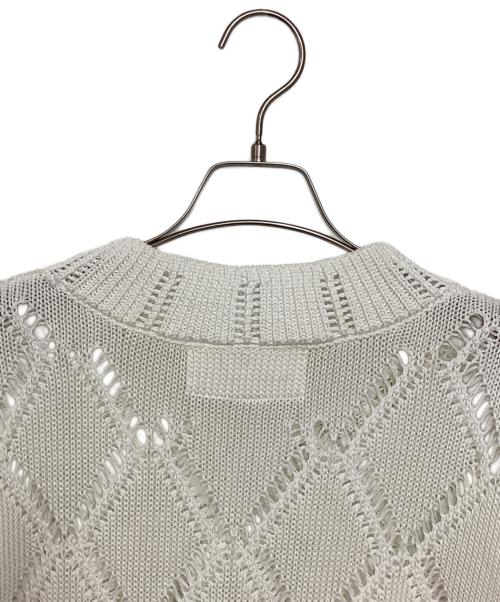 ermanno scervino（エルマノシェルビーノ）ERMANNO SCERVINO (エルマノシェルビーノ) ハイネッククロシェニット アイボリー サイズ:36の古着・服飾アイテム