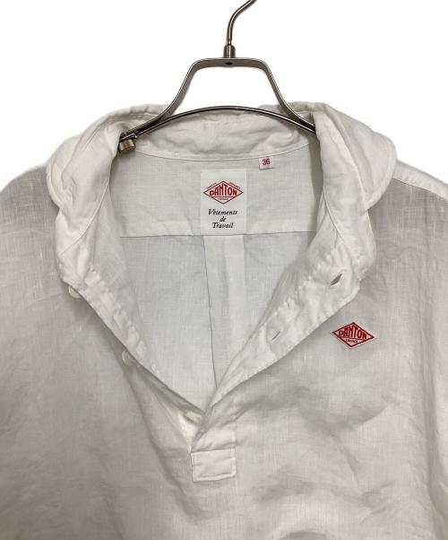 DANTON（ダントン）DANTON (ダントン) リネン プルオーバーワークシャツ ホワイト サイズ:36の古着・服飾アイテム