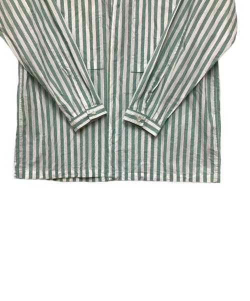 E.TAUTZ（イートーツ）E.TAUTZ (イートーツ) ストライプシャツ グリーン サイズ:XSの古着・服飾アイテム