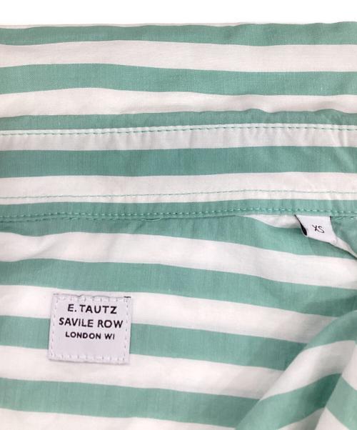 E.TAUTZ（イートーツ）E.TAUTZ (イートーツ) ストライプシャツ グリーン サイズ:XSの古着・服飾アイテム