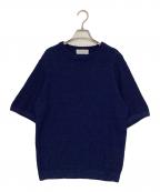 TOMORROW LAND tricotトゥモローランド トリコ）の古着「コットンリネン クルーネックプルオーバー」｜ネイビー