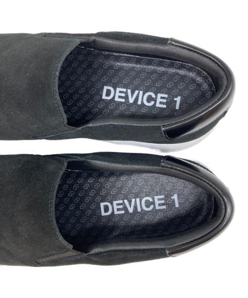 DEVICE1（デバイスワン）device1 (デバイスワン) スリッポン ブラック サイズ:26.5の古着・服飾アイテム