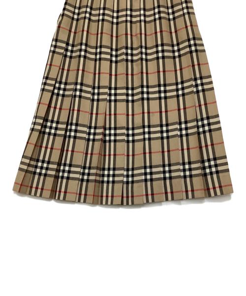 Burberry's（バーバリー）Burberry's (バーバリーズ) プリーツノヴァチェックスカート ベージュ サイズ:Lの古着・服飾アイテム