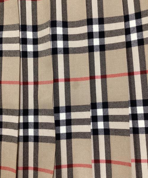 Burberry's（バーバリー）Burberry's (バーバリーズ) プリーツノヴァチェックスカート ベージュ サイズ:Lの古着・服飾アイテム