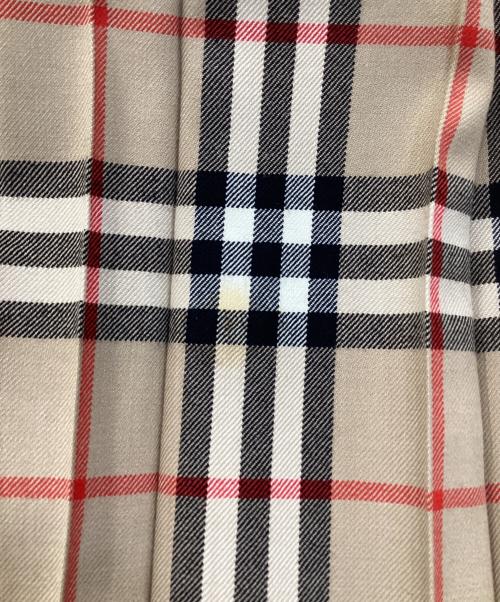 Burberry's（バーバリー）Burberry's (バーバリーズ) プリーツノヴァチェックスカート ベージュ サイズ:Lの古着・服飾アイテム