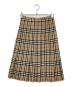 Burberry's (バーバリーズ) プリーツノヴァチェックスカート ベージュ サイズ:L：8000円